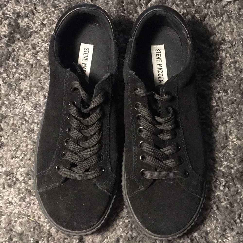 Black Platform Steve Madden Sneakers